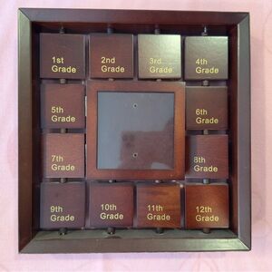 Brown Wooden School Years Photo Frame